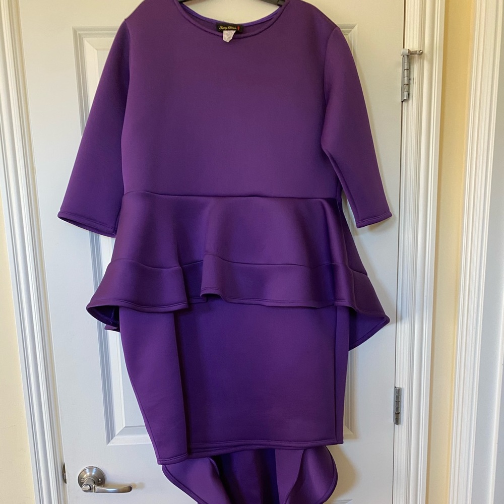 Purple Peplum Dress